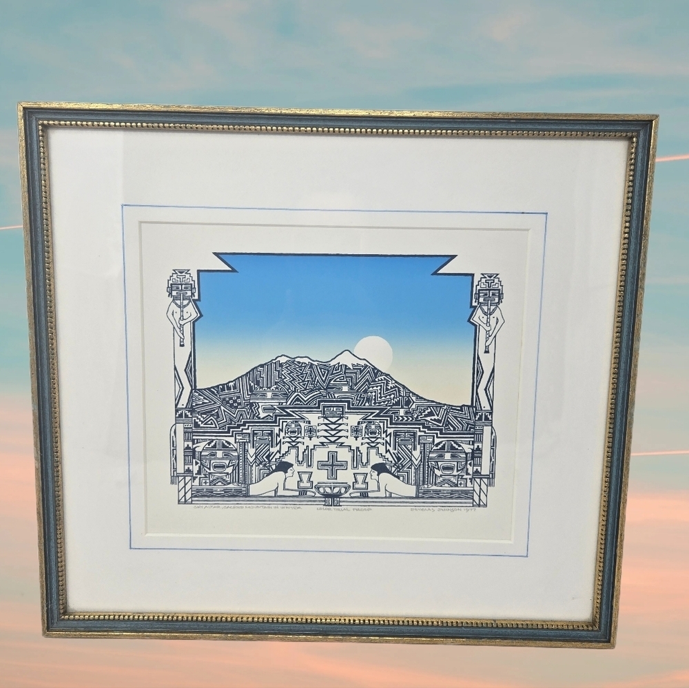 Douglas Johnson Sacred Alter Sacred Mountain Winter Print Color Trial Proof